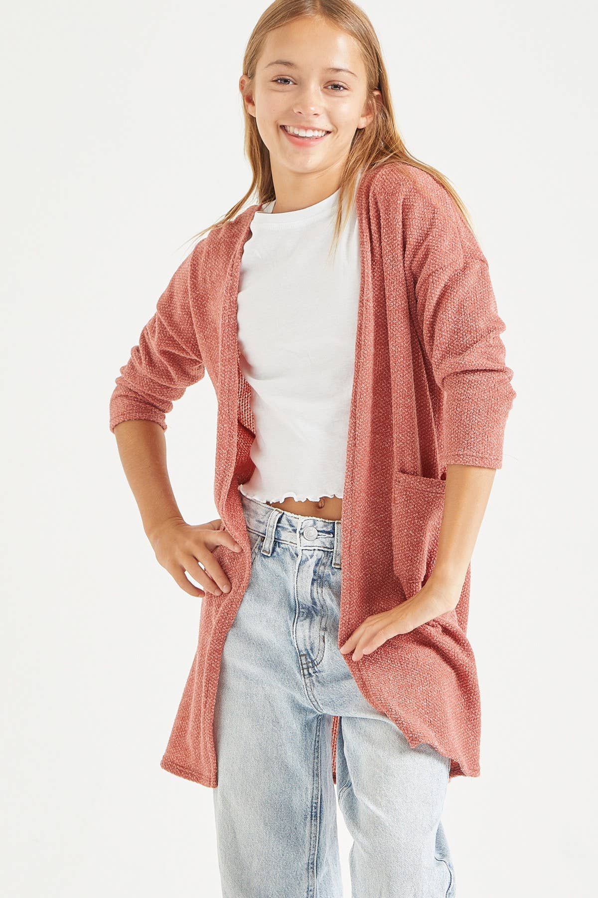 Open Front Knit Cardigan