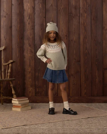 Fair Isle Sweater in Sage | Rylee + Cru