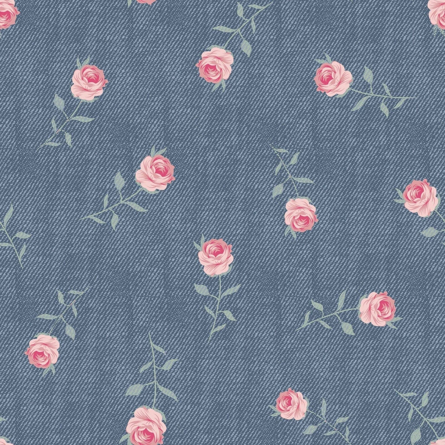 Cloud Blanket Denim Roses