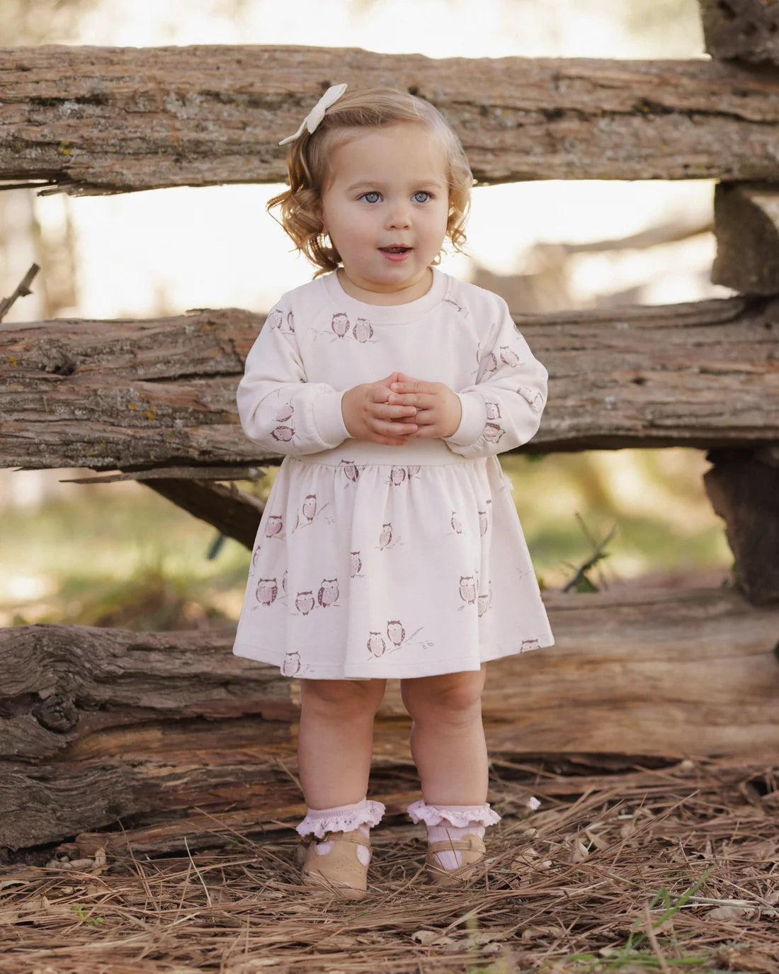 Raglan Dress in Owls | Rylee + Cru
