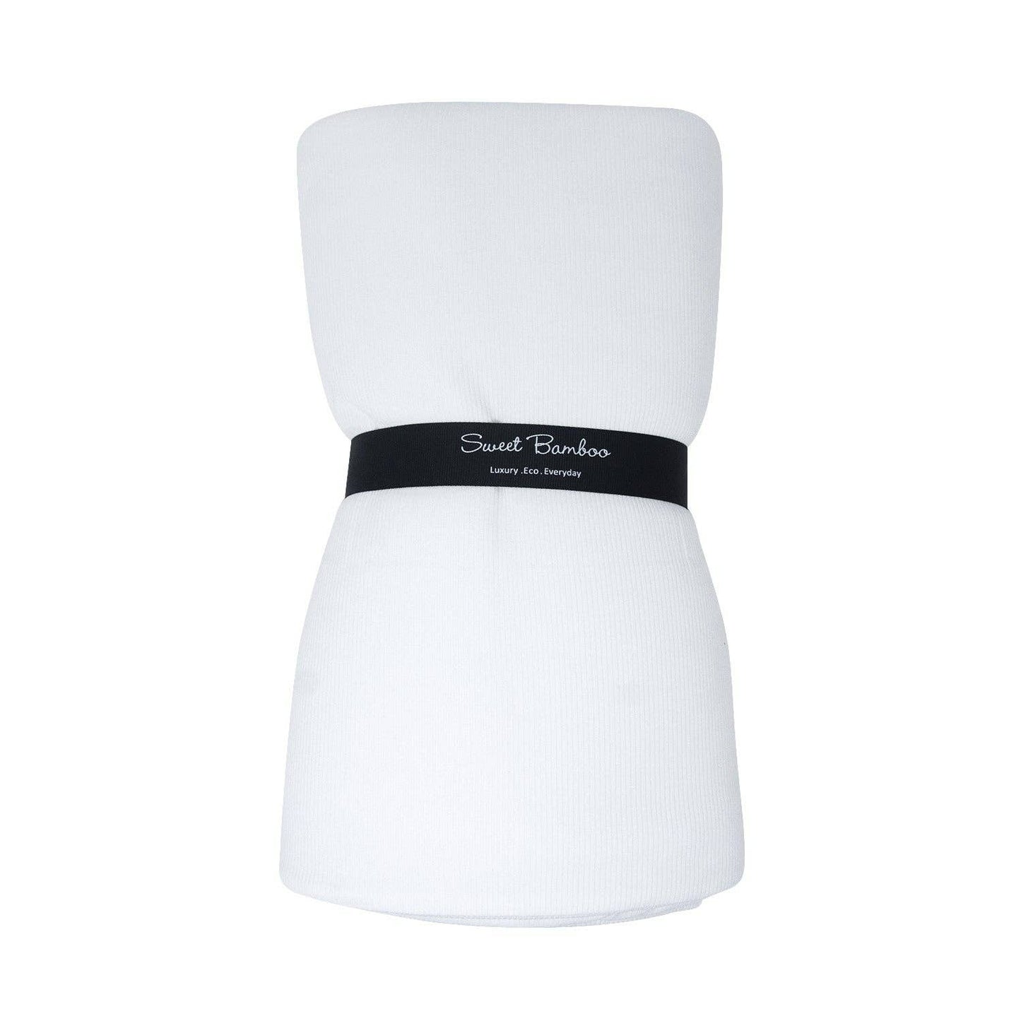 Cloud Blanket - Pure White Ribbed