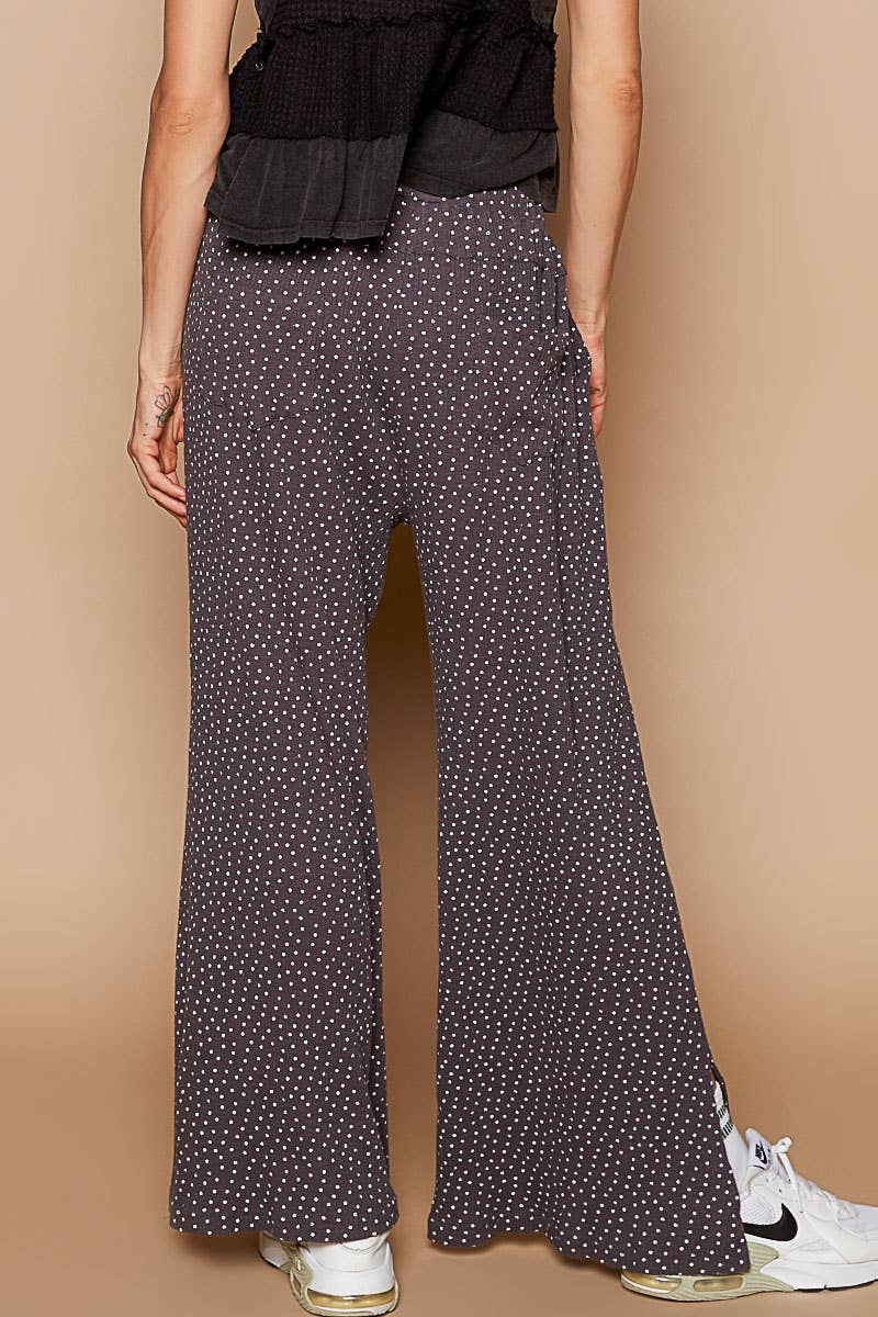 Vintage washed stretchable waist band casual pants