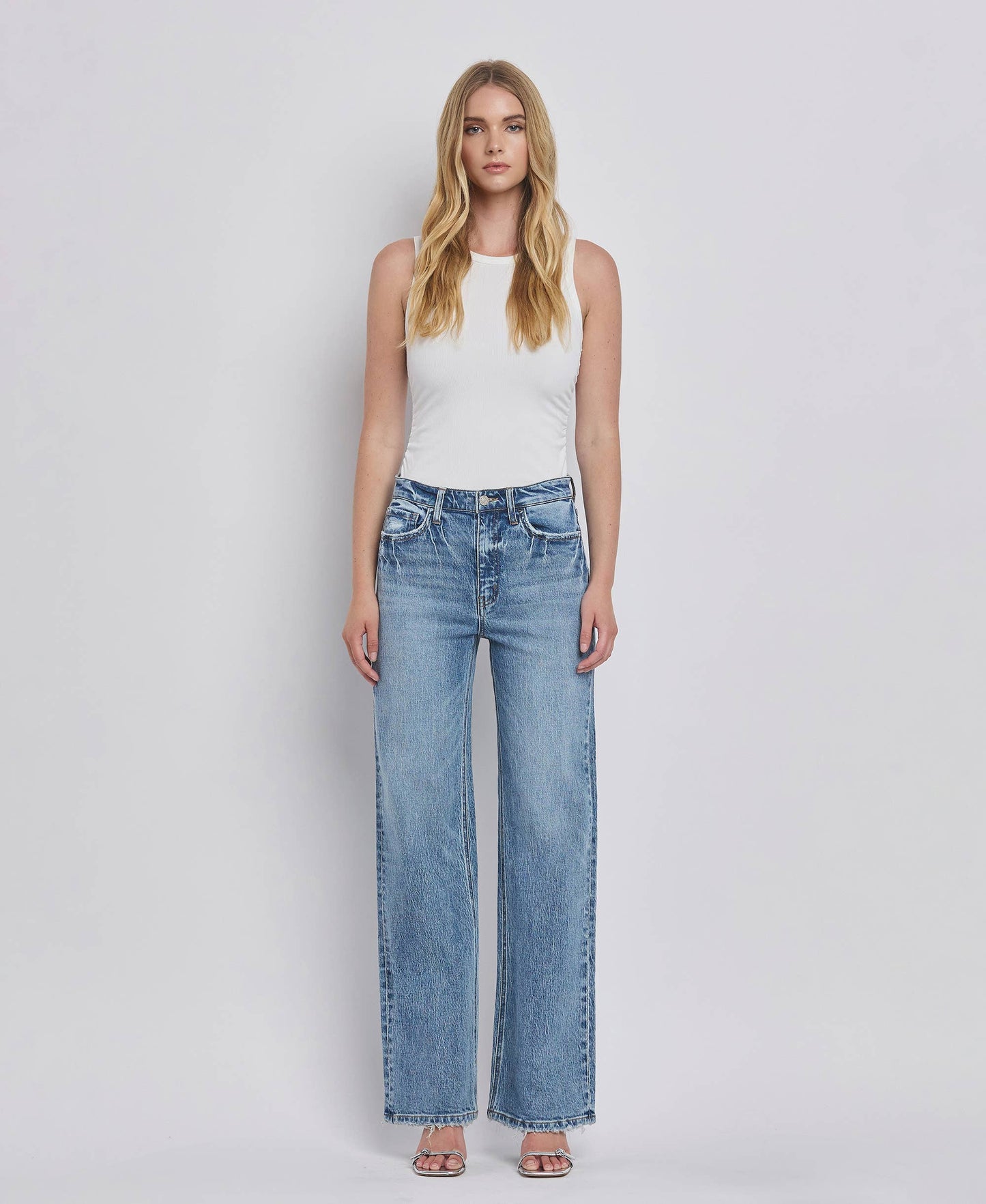 90'S SUPER HIGH RISE WIDE JEANS T6242