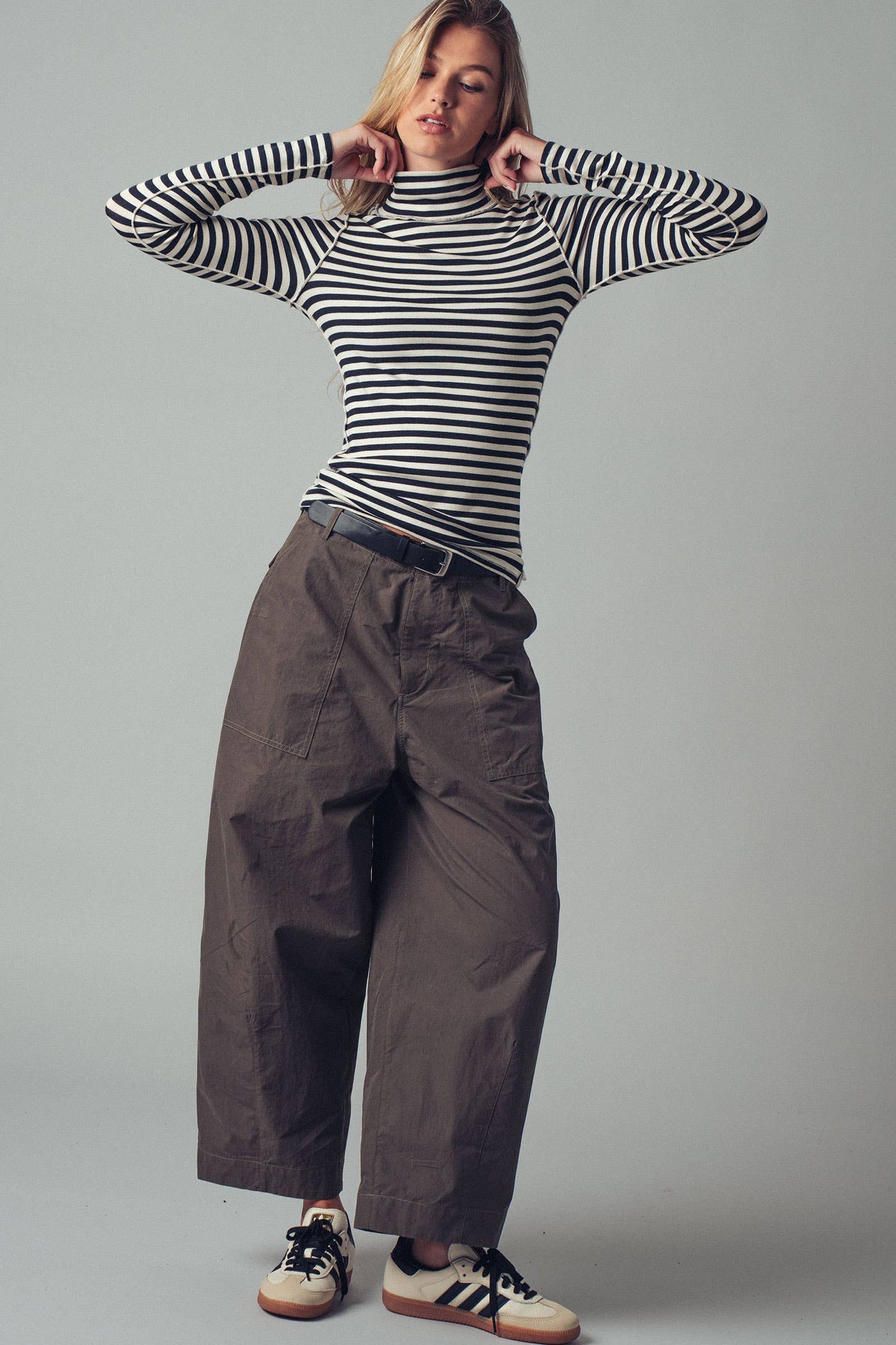 Boho Relaxed Wide-Leg Cargo Pants