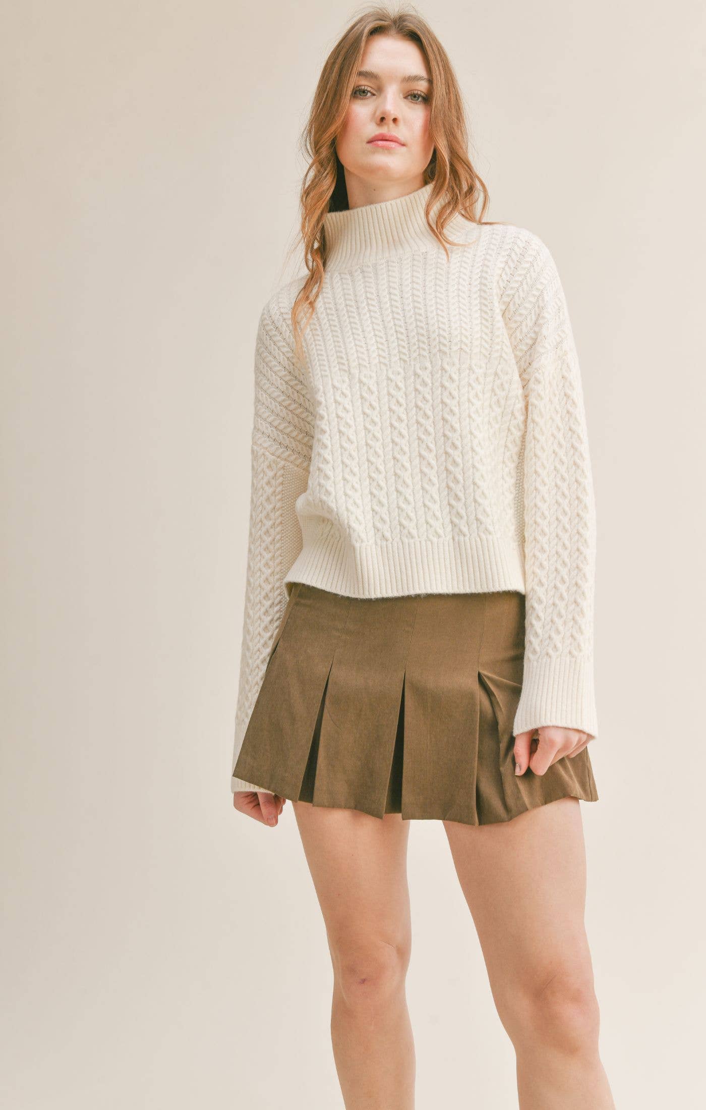 Ivory Turtleneck Sweater