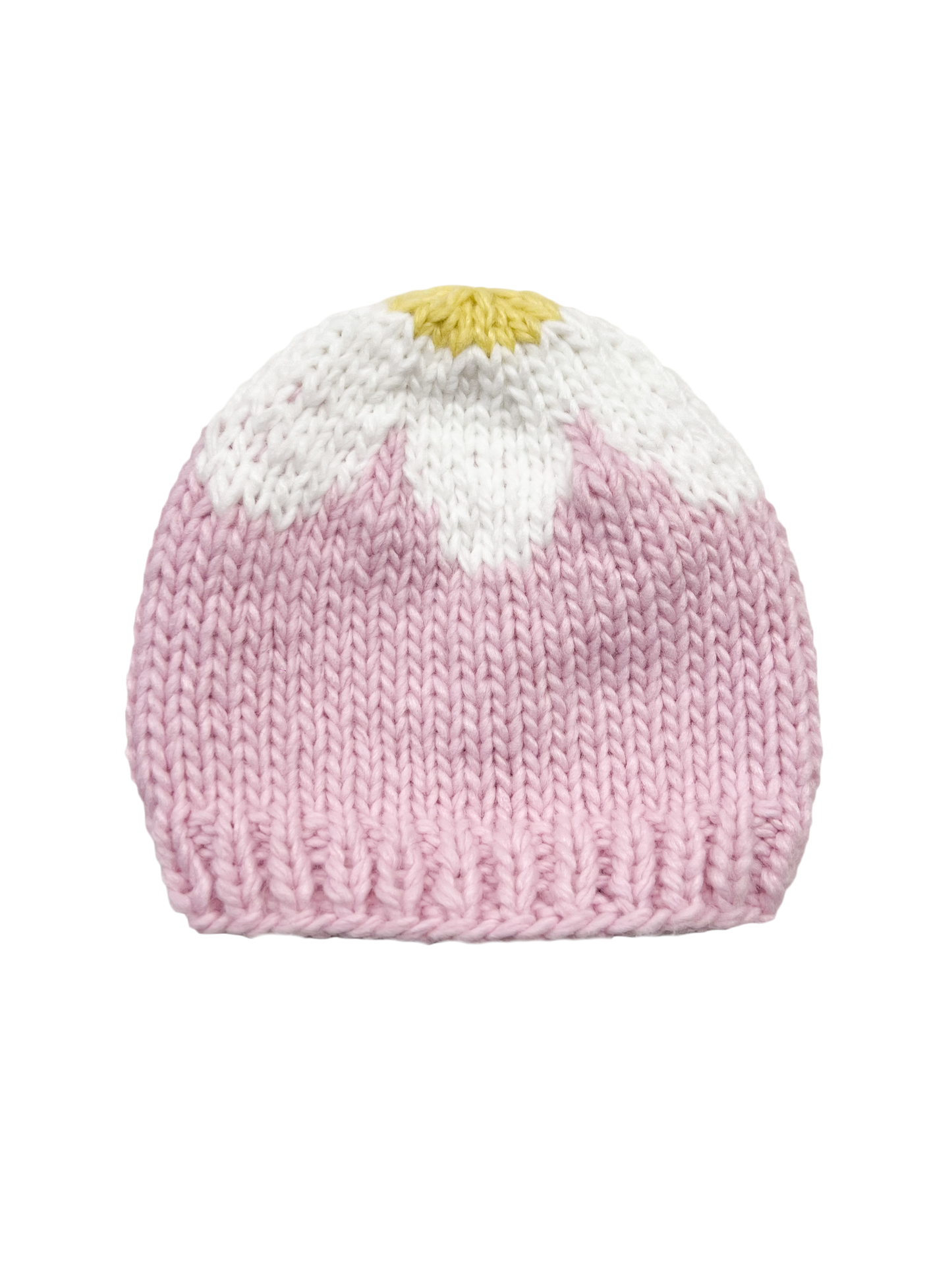 Flower Hat Pink White Baby Kid Girl Beanie Fall Accessories