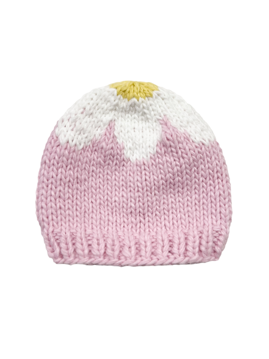 Flower Hat Pink White Baby Kid Girl Beanie Fall Accessories