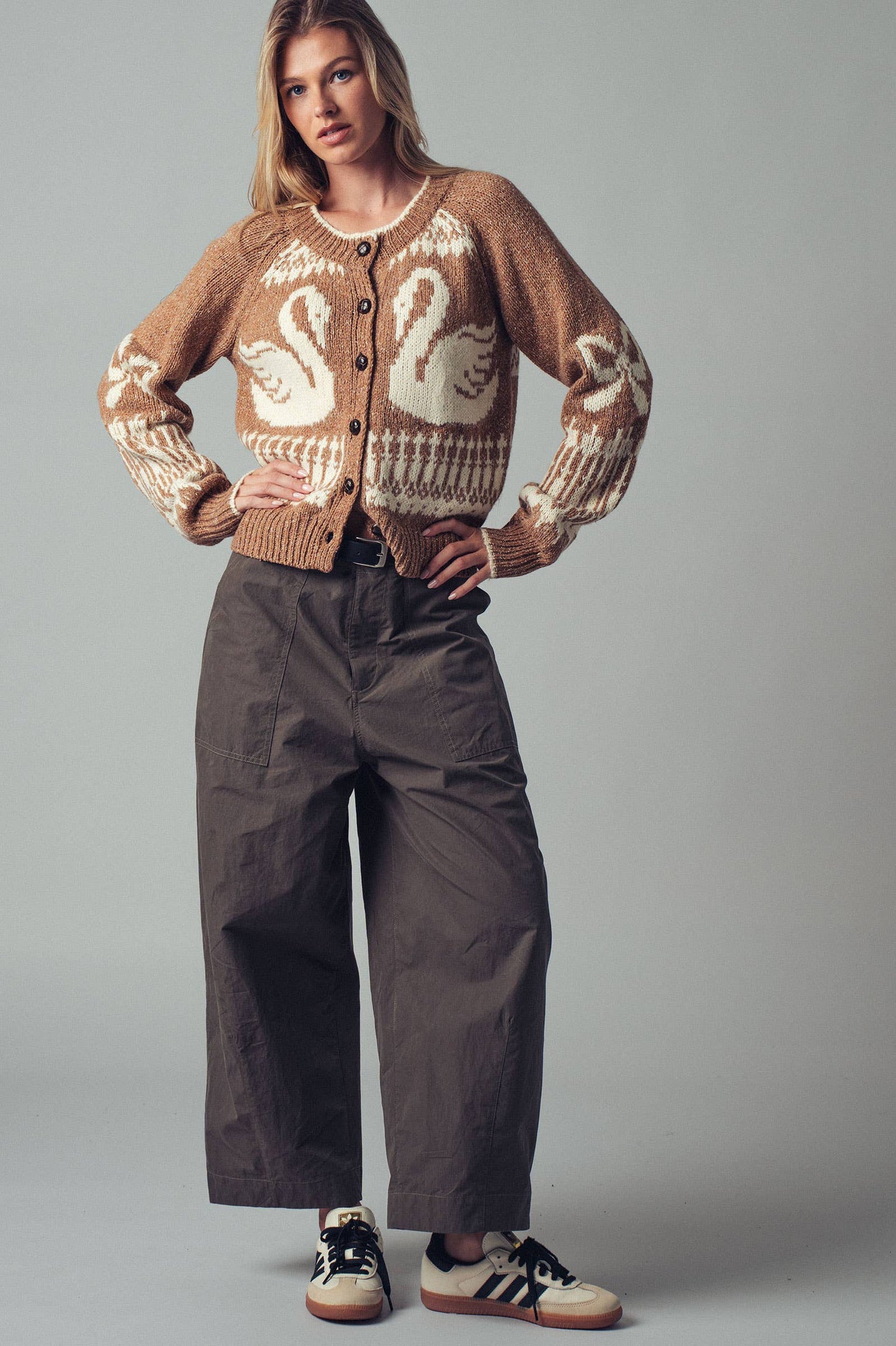 Boho Relaxed Wide-Leg Cargo Pants
