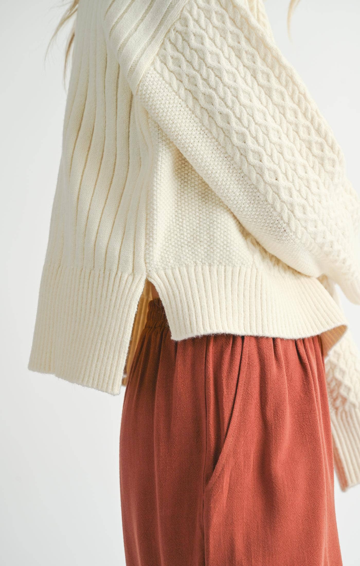 Ivory Turtleneck Sweater