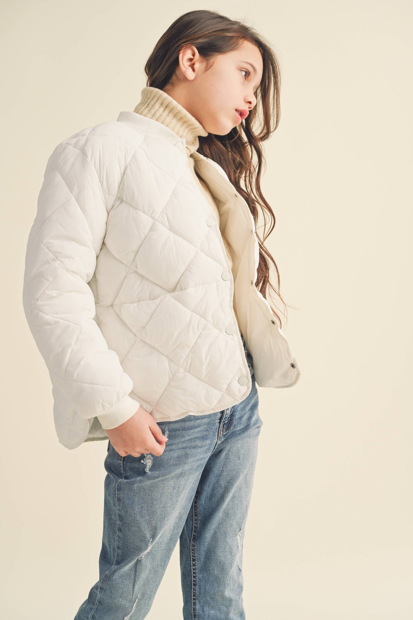 TWEEN KIDS GIRLS QUILTED JACKET