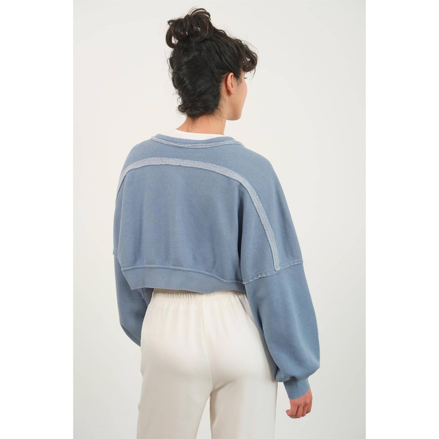 OVERSIZED CONTRAST CROPPED SHRUG
