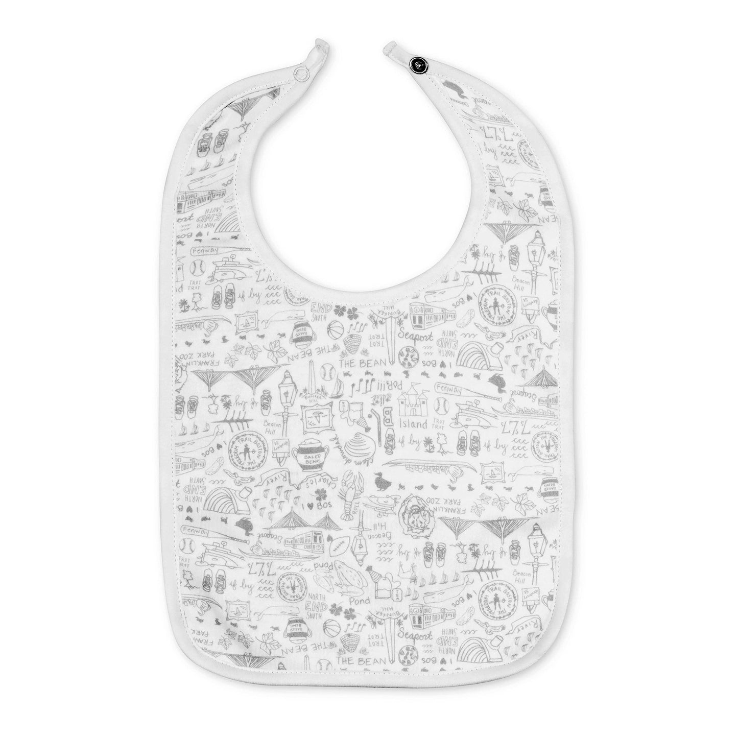 Boston Baby Bib (Cloud Gray)