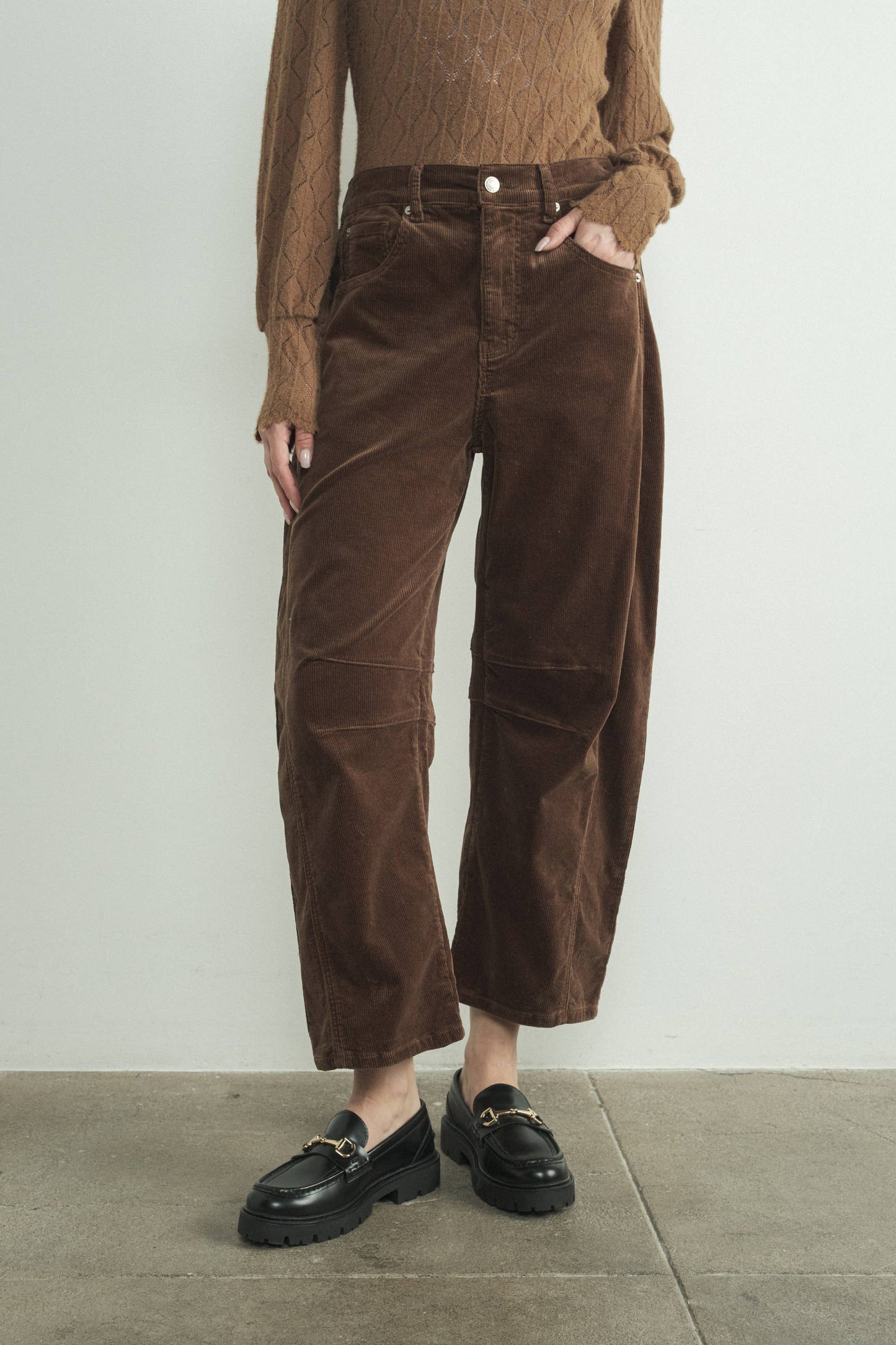 CORDUROY SLOUCHY RELAX FIT PANTS