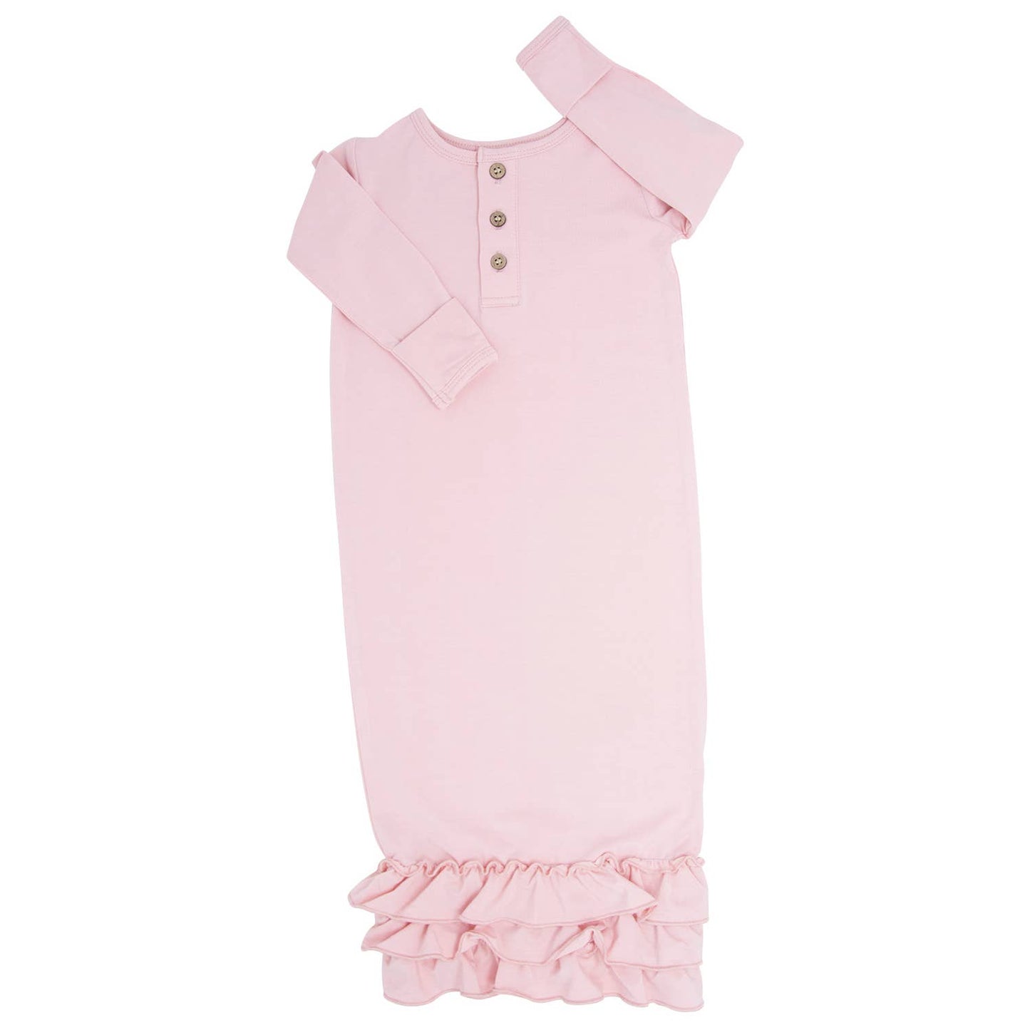 Ruffle Gown  -  Pink Suede