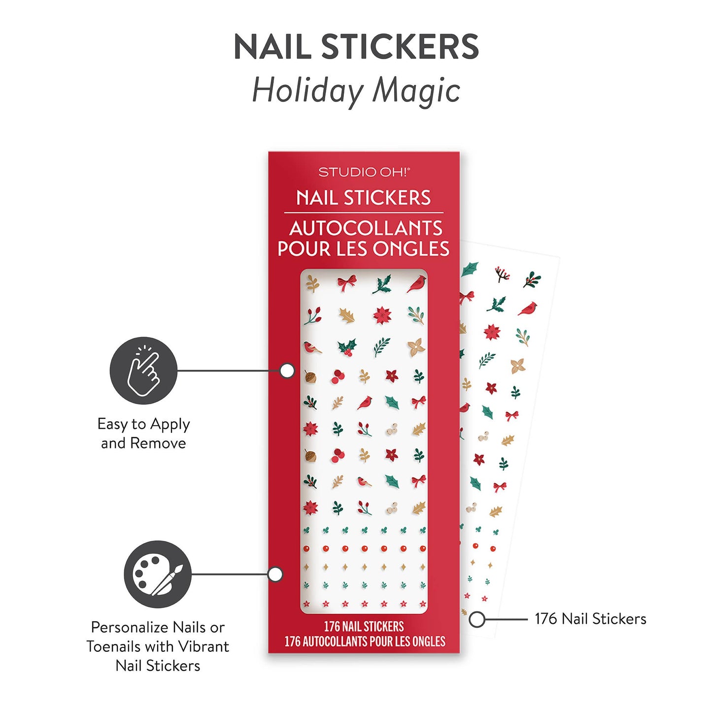 Holiday Magic Nail Stickers - Christmas