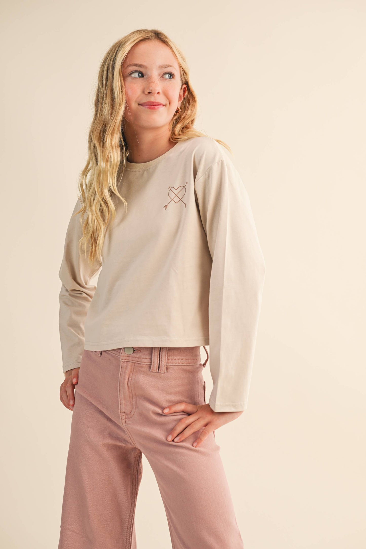 TWEEN KIDS GIRLS CROPPED BOXY TEE  (7-14)