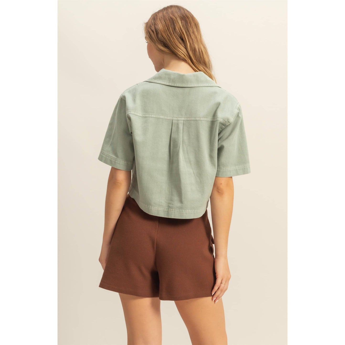 Spring Short Sleeve Denim Shirts