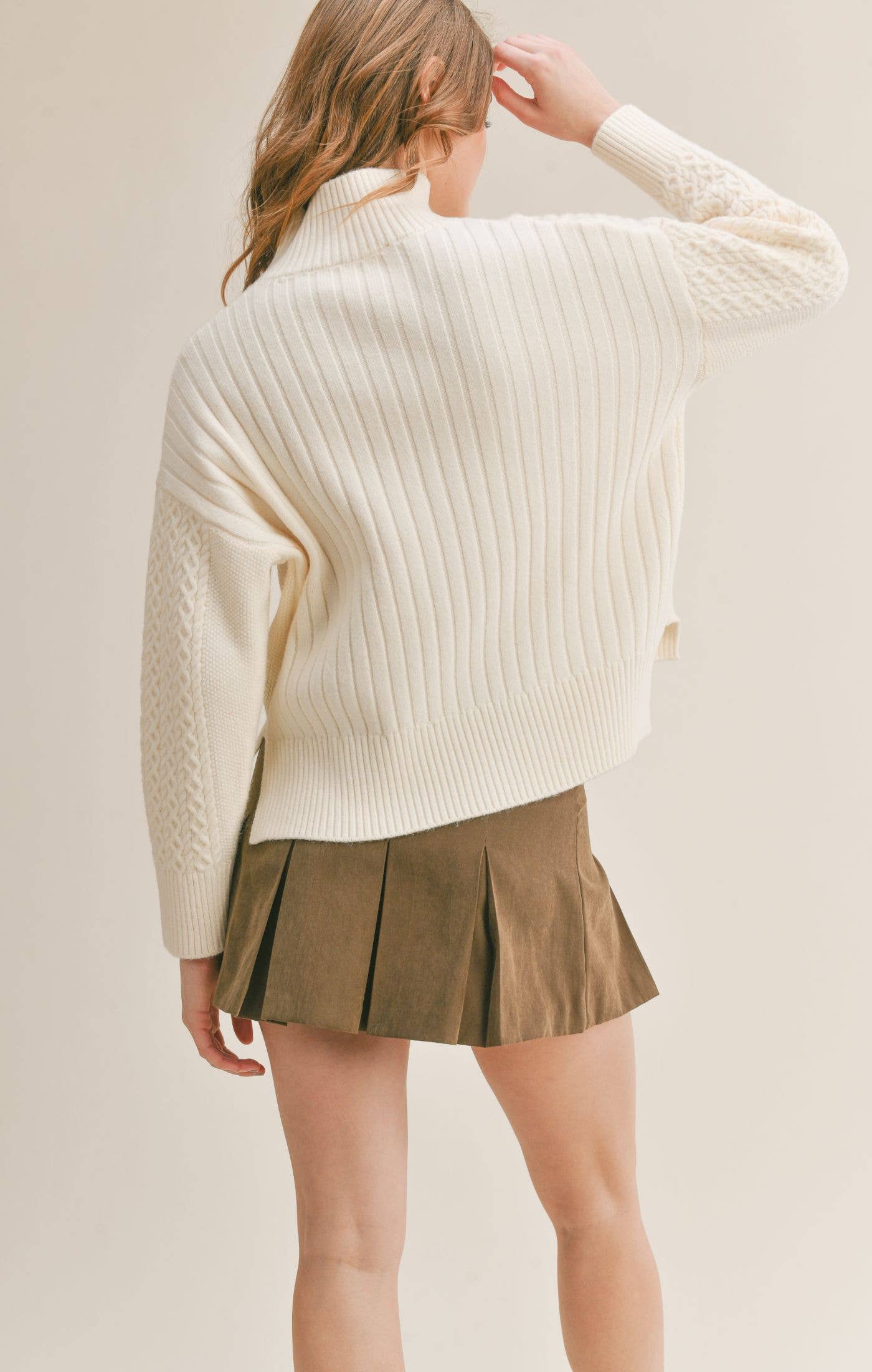 Ivory Turtleneck Sweater