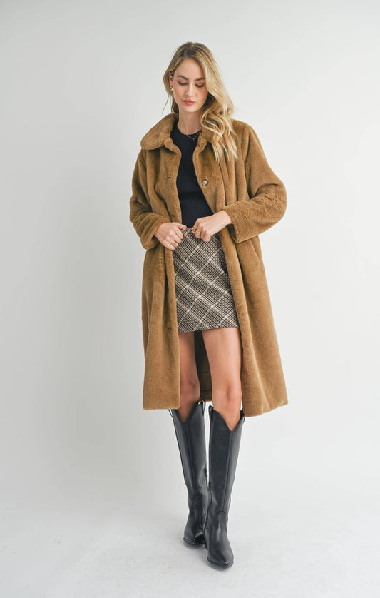 Faux Fur Long Coat