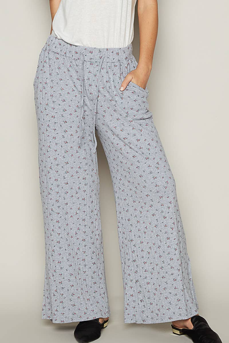 Vintage washed stretchable waist band casual pants