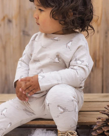 Skiing Penguins Long Sleeve Tee & Pant Set | Rylee + Cru