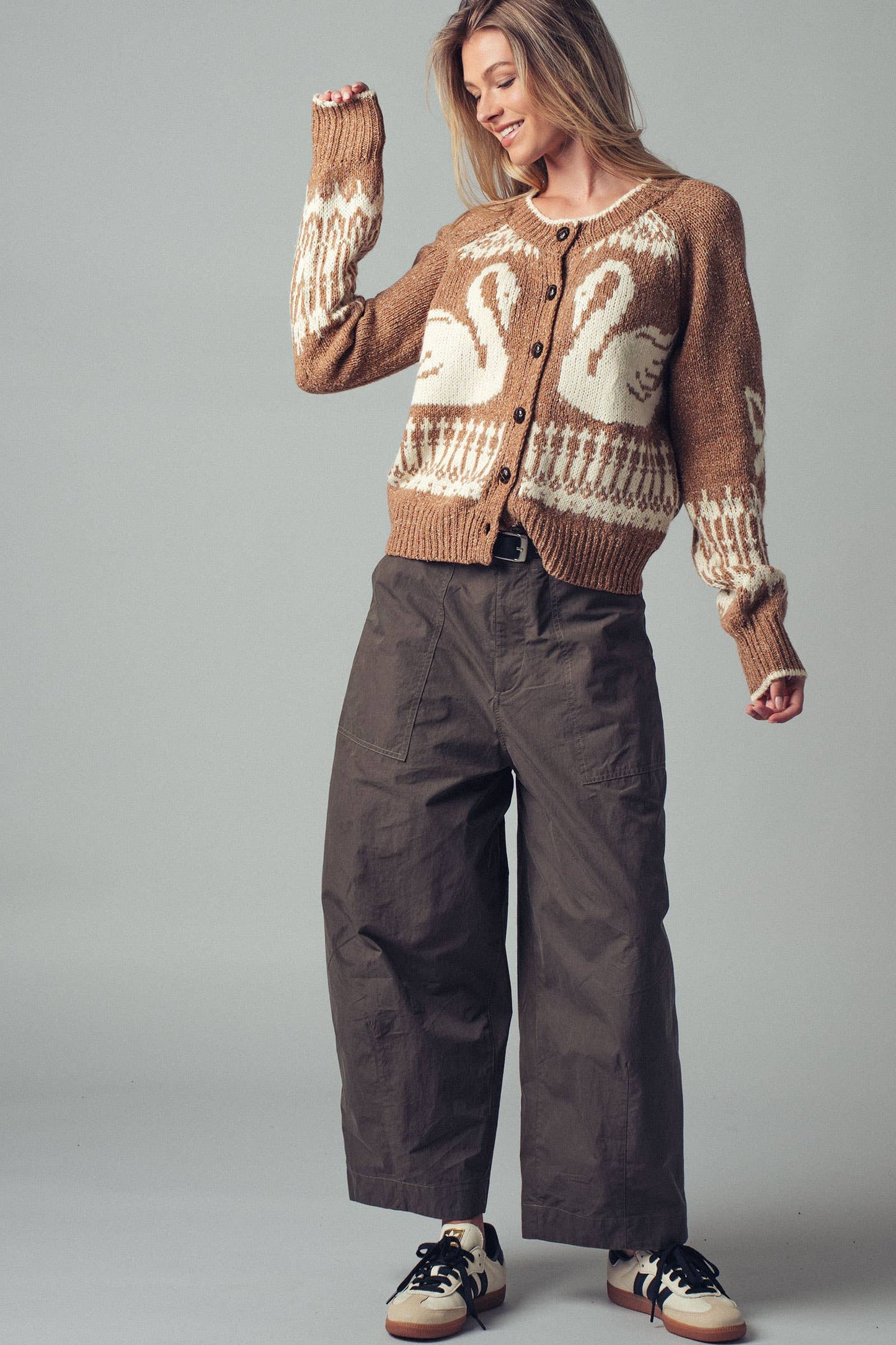 Boho Relaxed Wide-Leg Cargo Pants