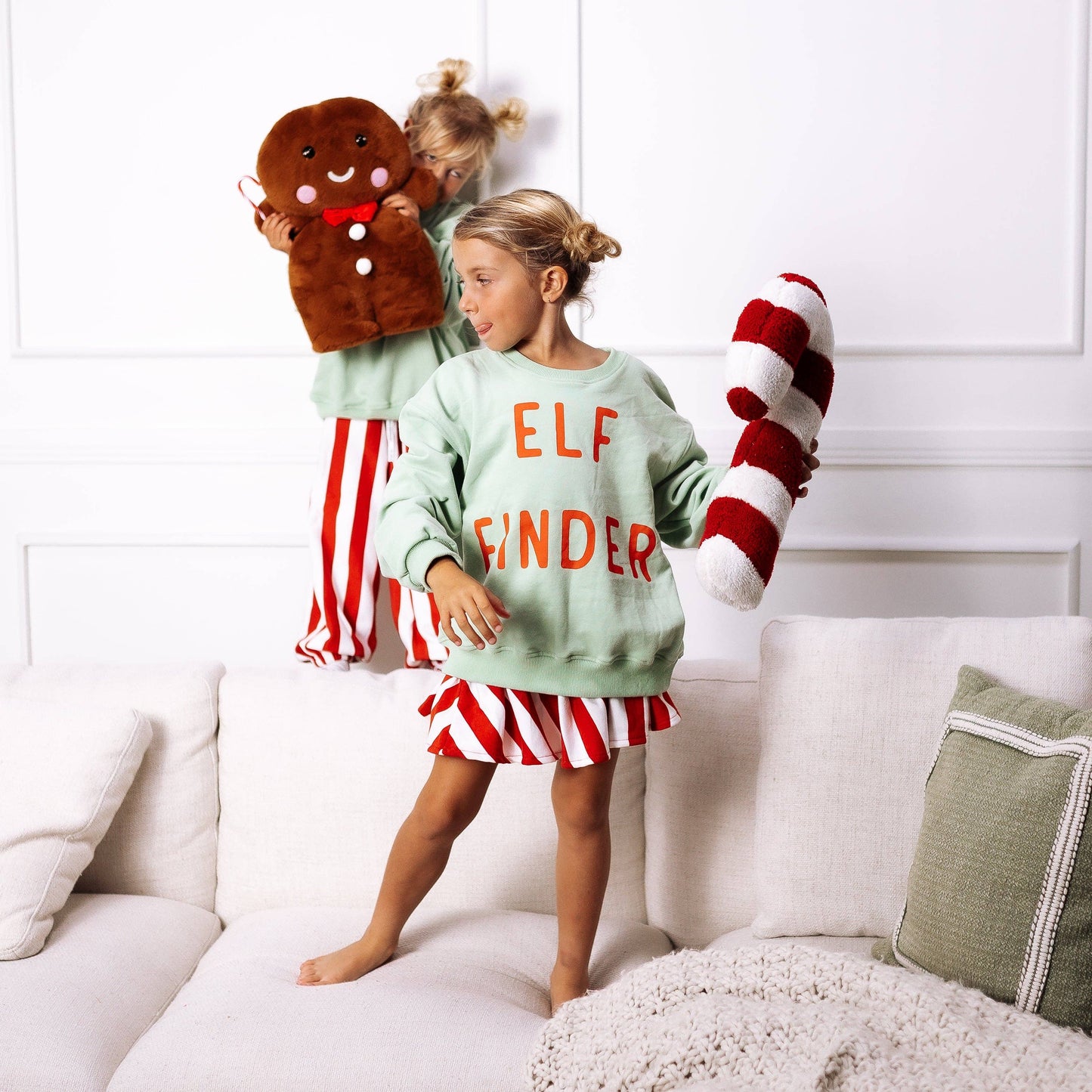 ELF FINDER | GREEN | oversized drop shoulder pullover | KIDS