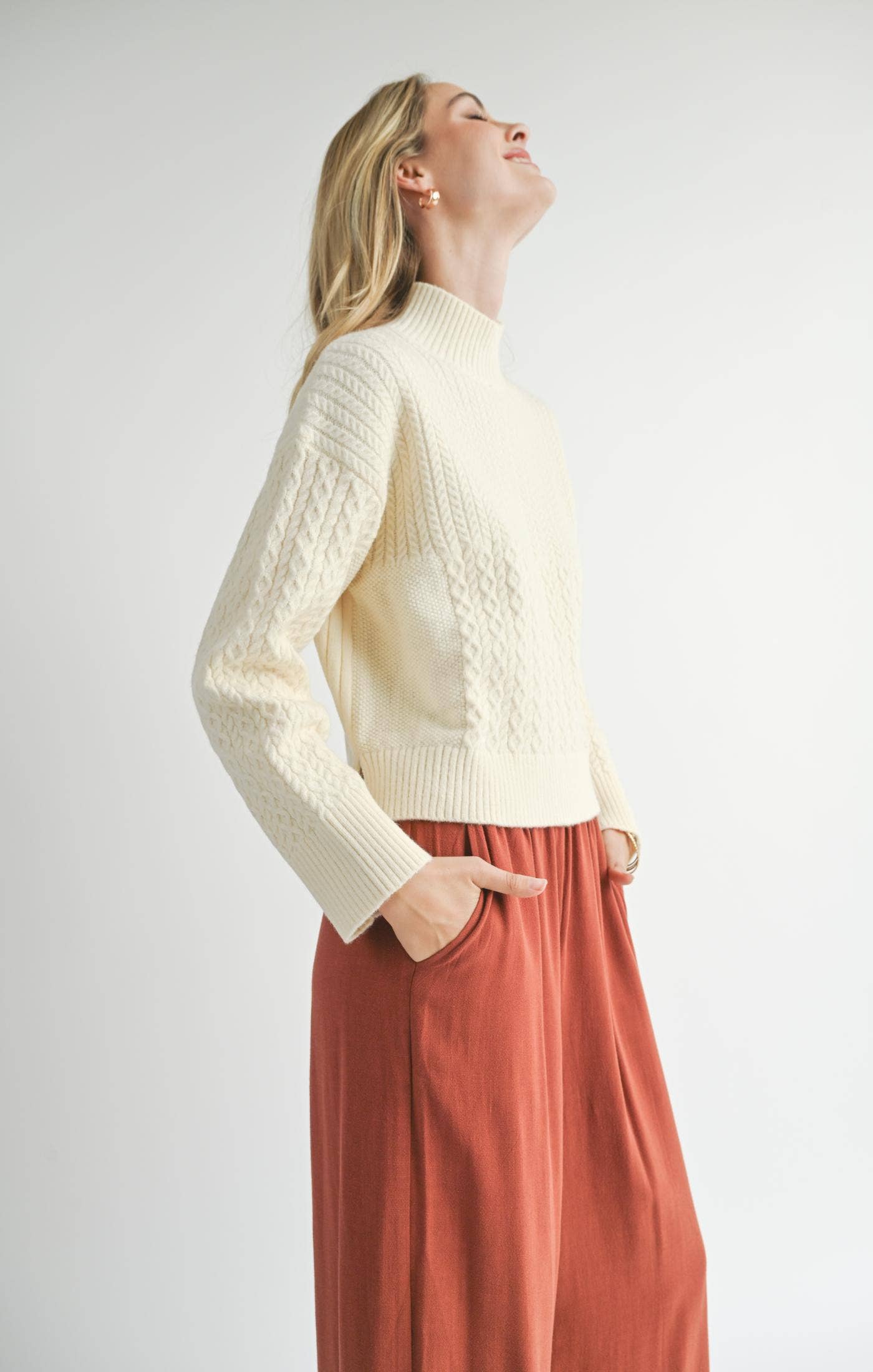 Ivory Turtleneck Sweater