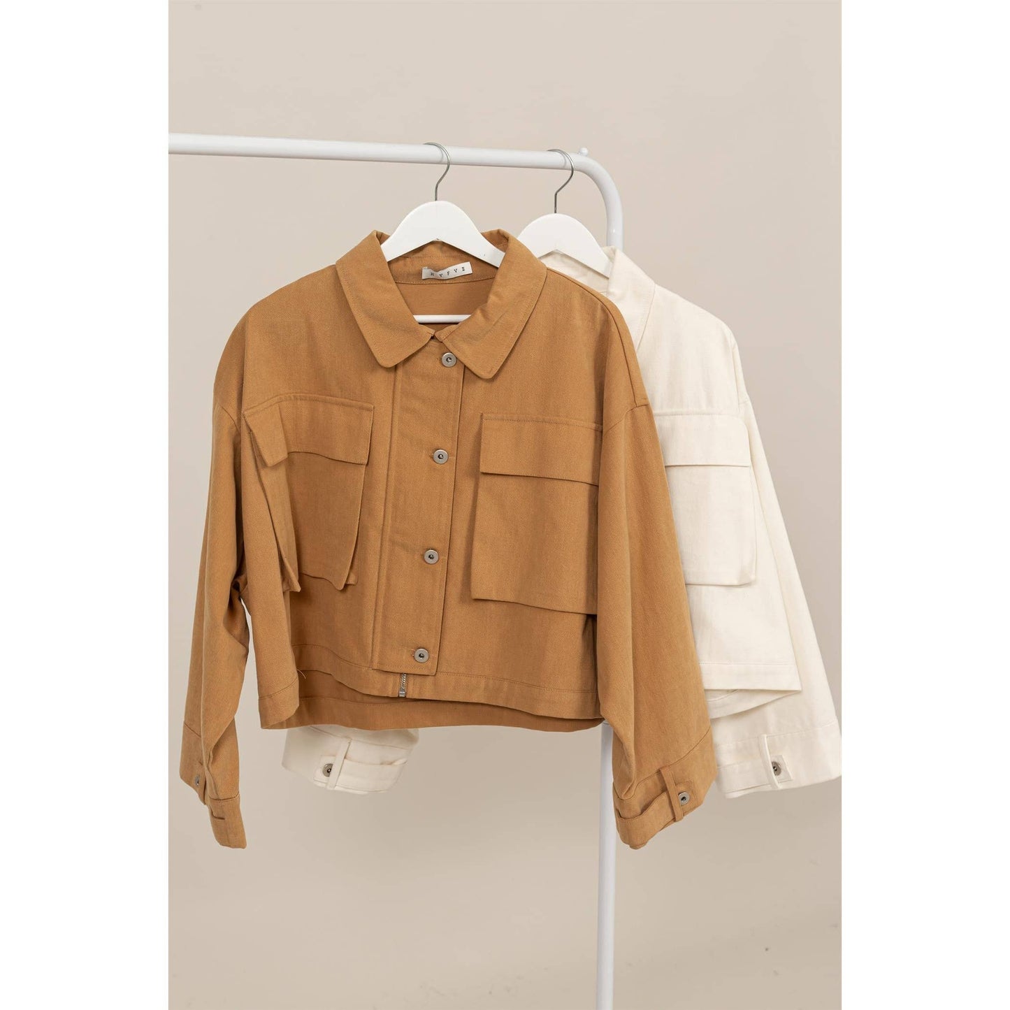 Brushed Twill Cropped Jacket