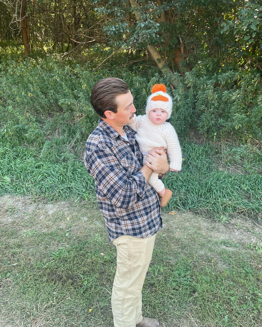 Pumpkin Hand Knit Beanie Hat Baby & Kids