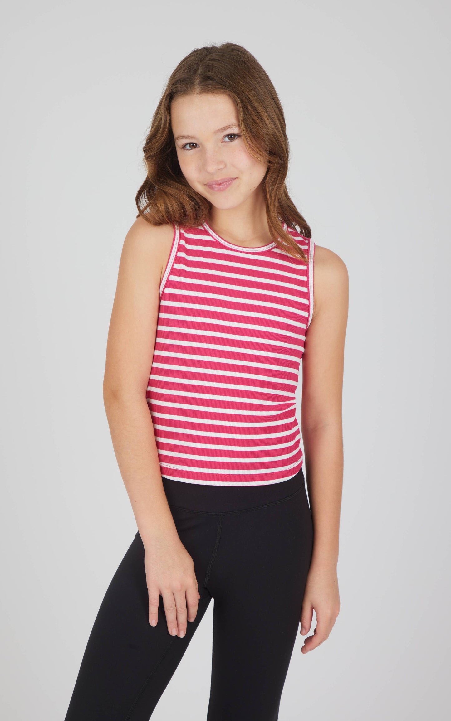 Girls Rib Basic Fitted Tank Top