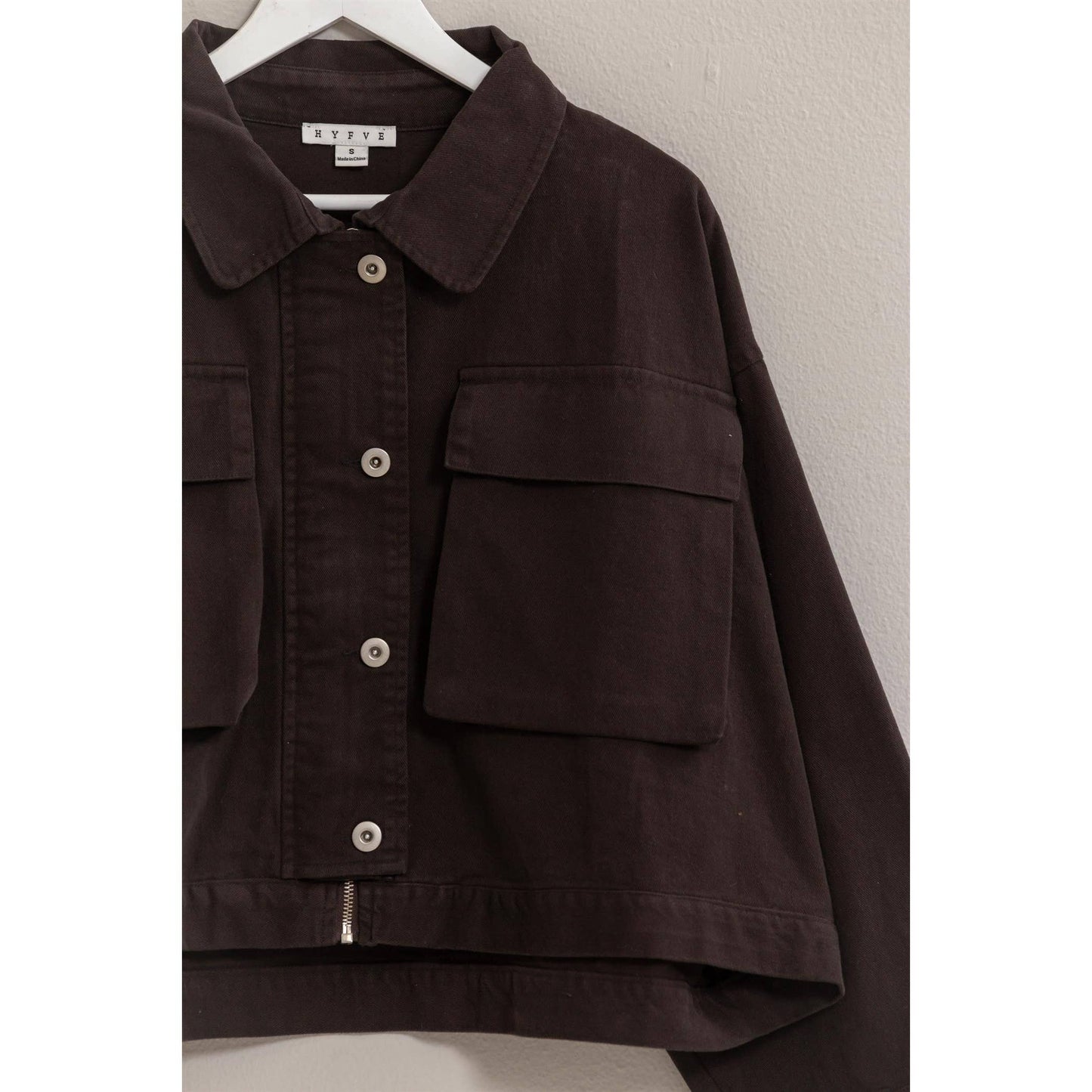 Brushed Twill Cropped Jacket