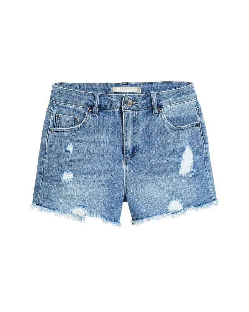 GIRLS-WEEKENDER SHORTS WITH DESTRUCTION/22036-D-D7GF