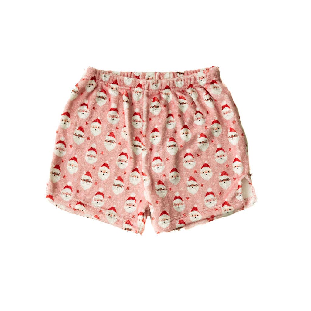 Plush Shorts-Vintage Santa