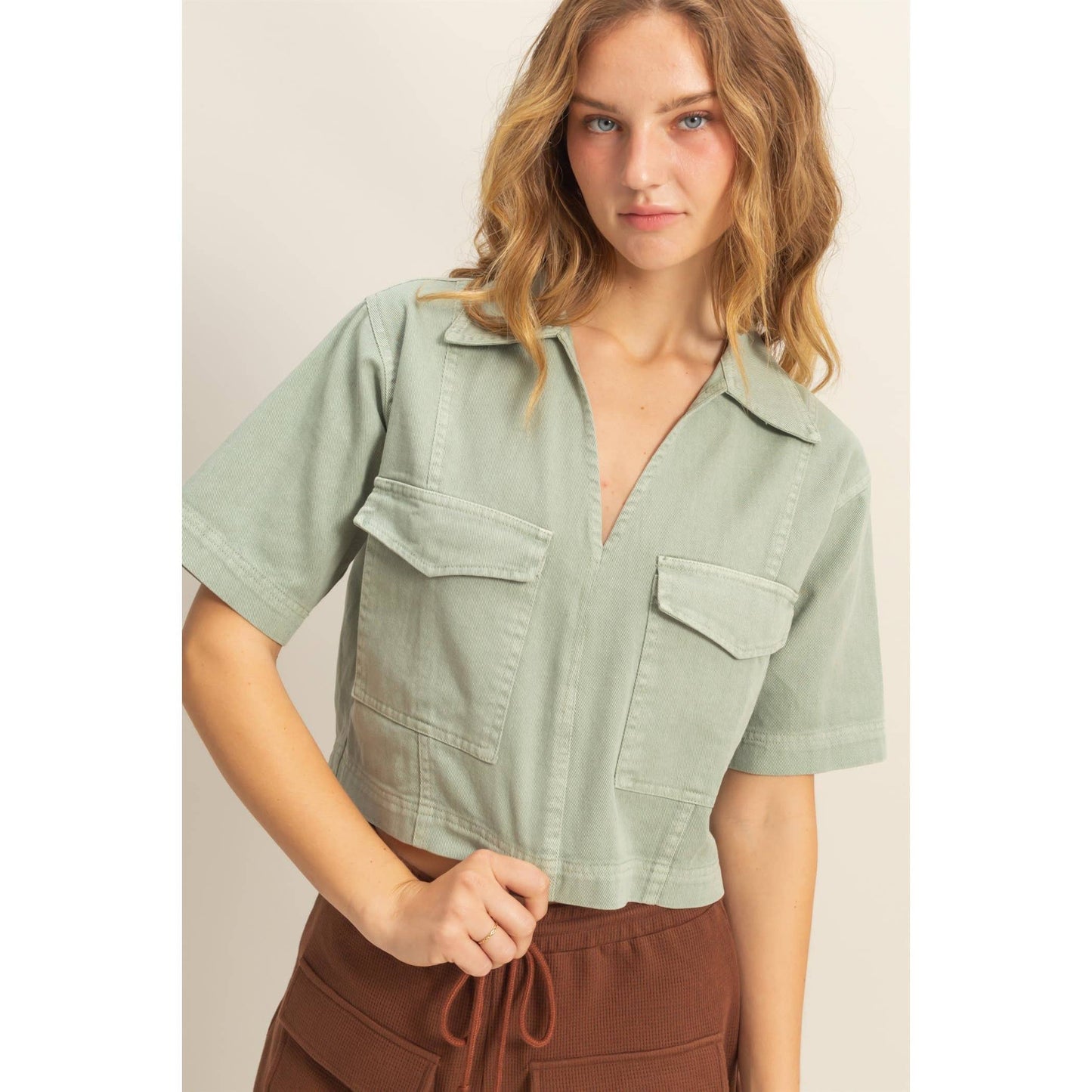 Spring Short Sleeve Denim Shirts