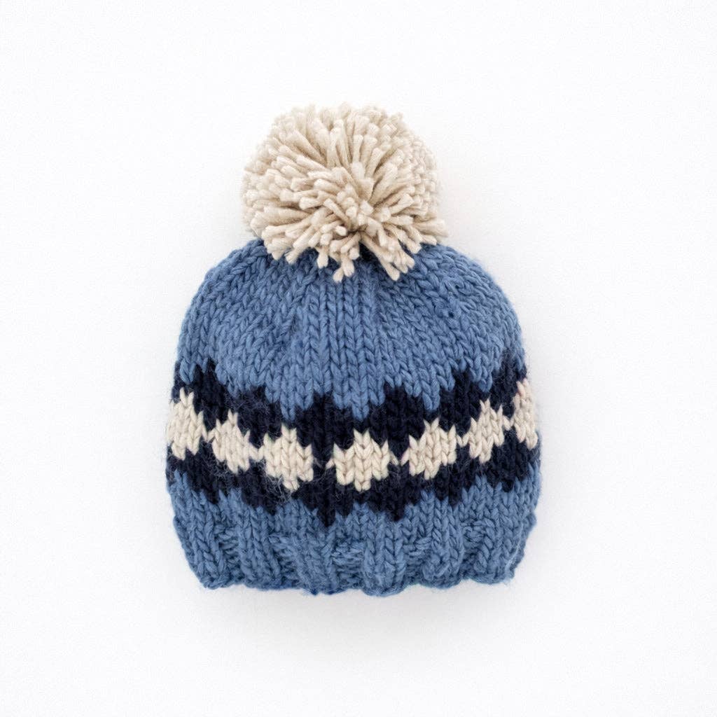 Geo Slate Blue Beanie Hat for Baby & Kids