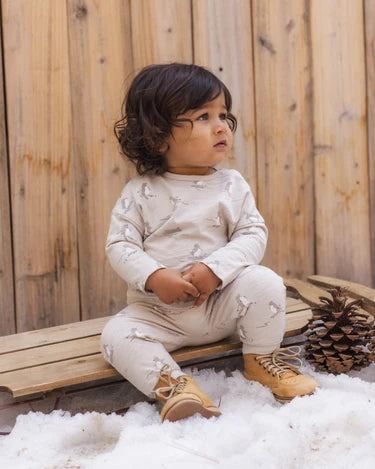 Skiing Penguins Long Sleeve Tee & Pant Set | Rylee + Cru