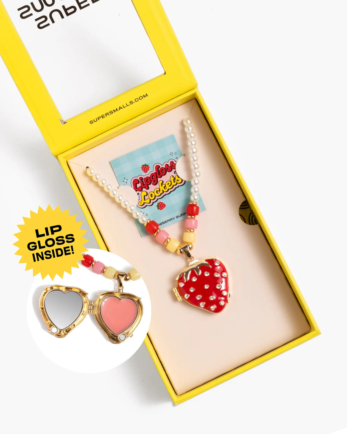 Strawberry Surprise Lipgloss Locket - Super Smalls