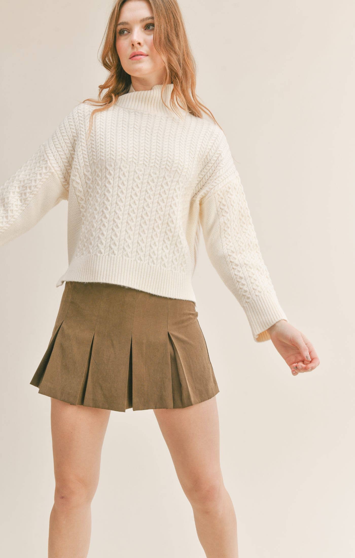 Ivory Turtleneck Sweater