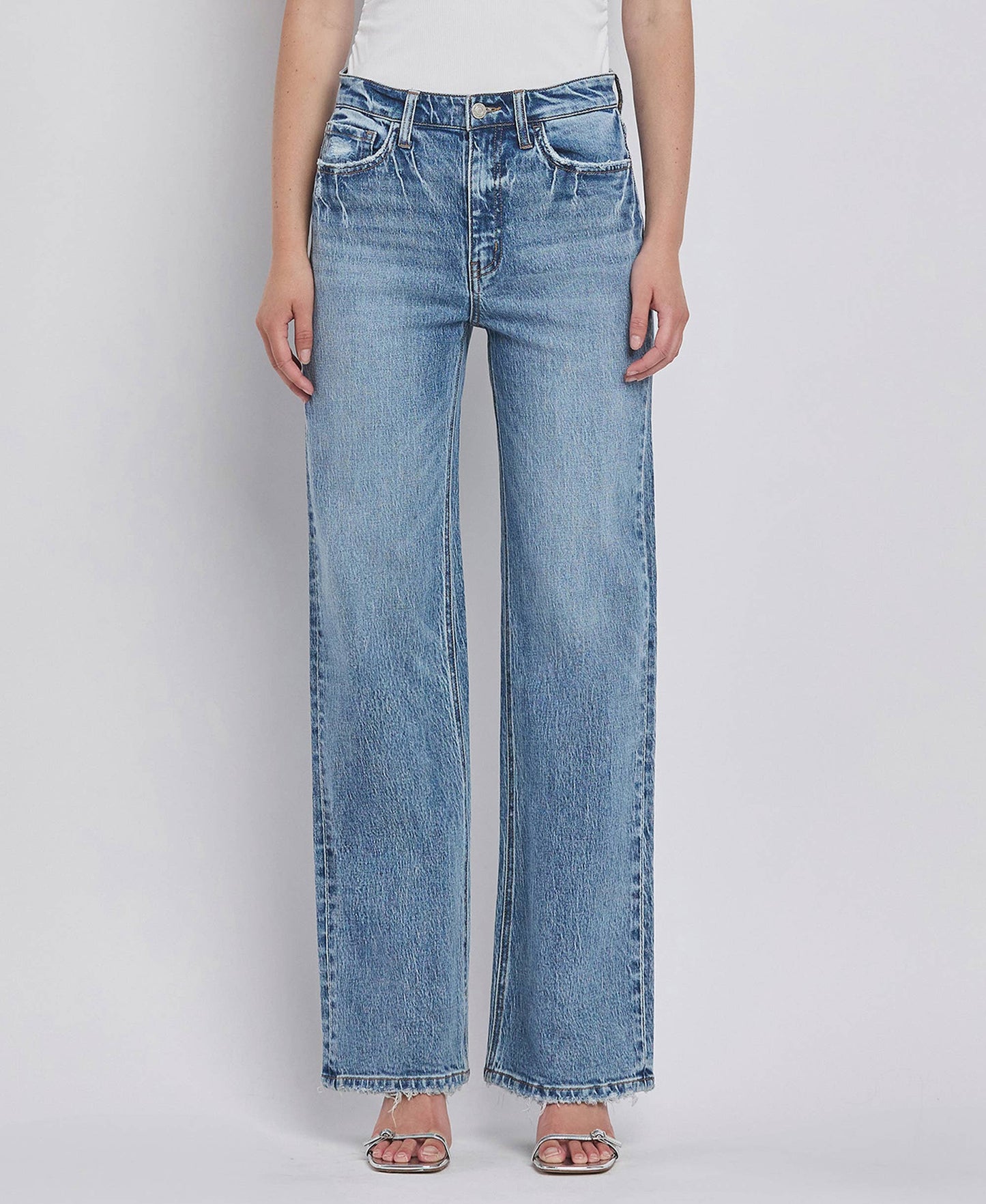 90'S SUPER HIGH RISE WIDE JEANS T6242