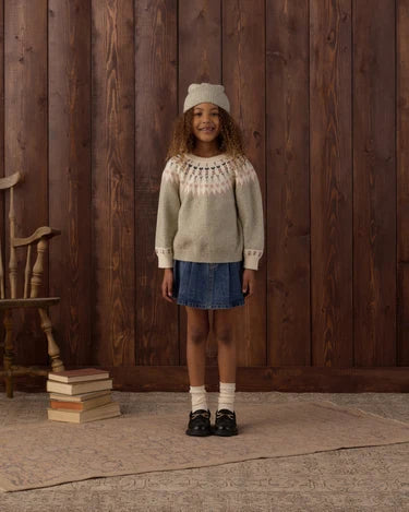 Fair Isle Sweater in Sage | Rylee + Cru