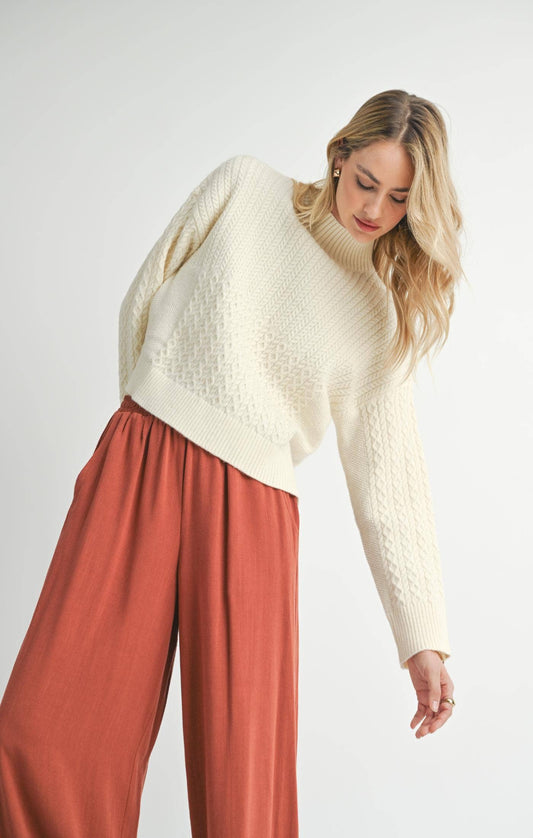 Ivory Turtleneck Sweater