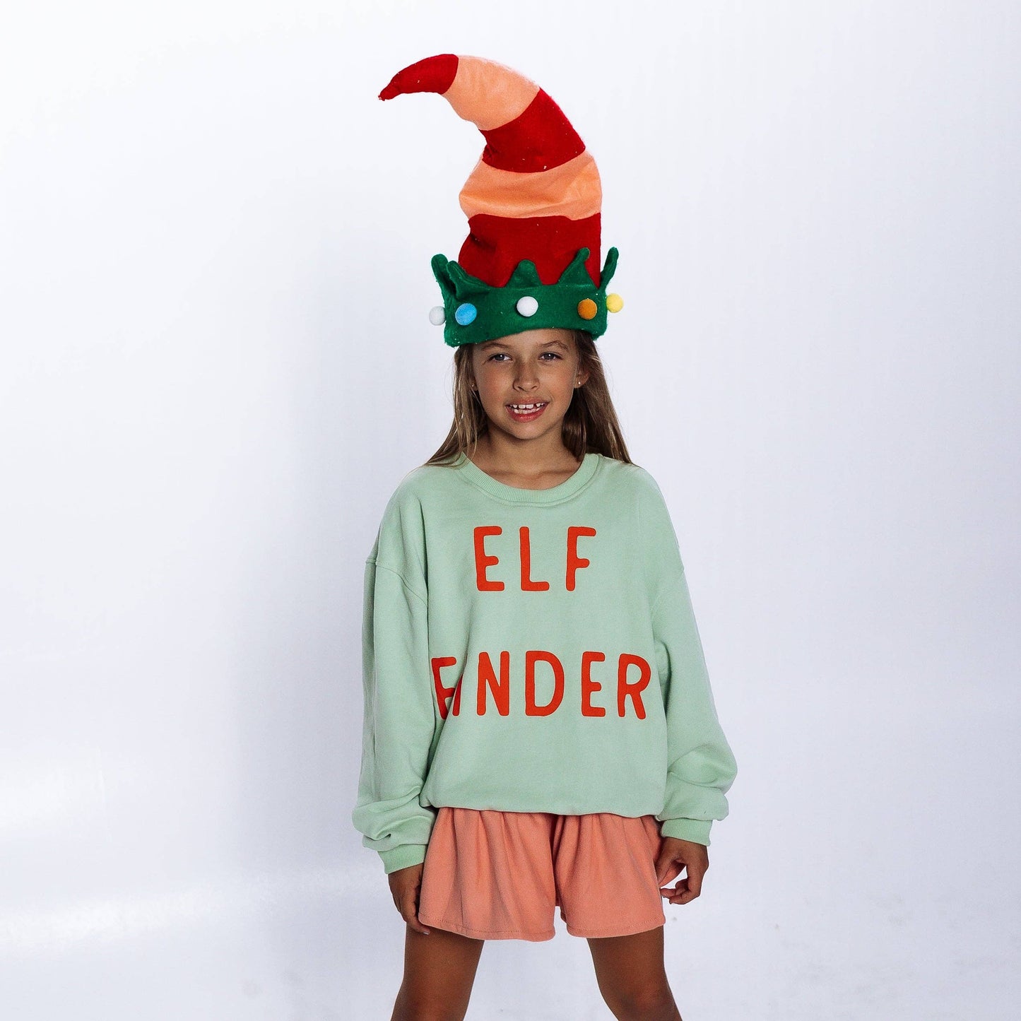 ELF FINDER | GREEN | oversized drop shoulder pullover | KIDS