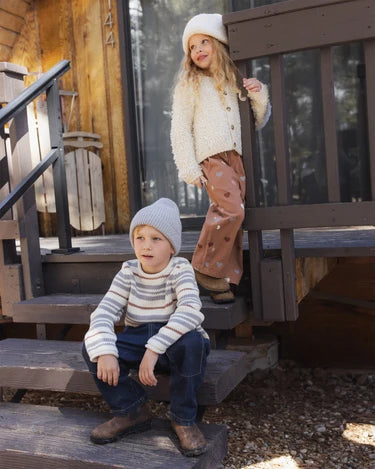 Jacques Striped Sweater in Dusty Blue | Rylee + Cru