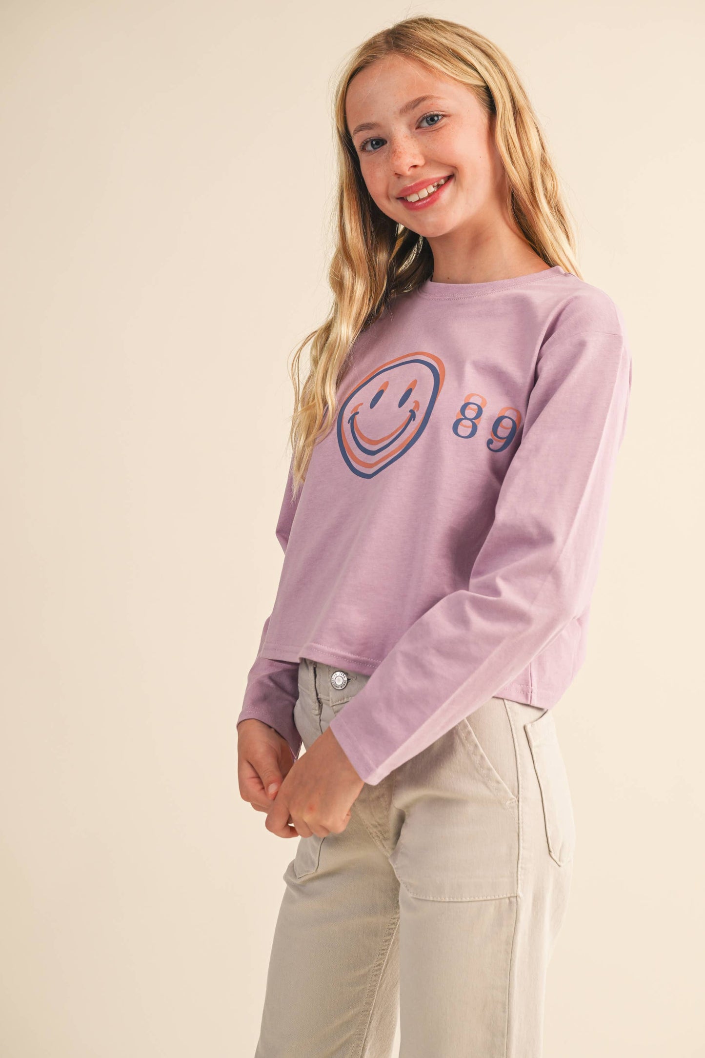 TWEEN KIDS GIRLS CROPPED BOXY TEE  (7-14)