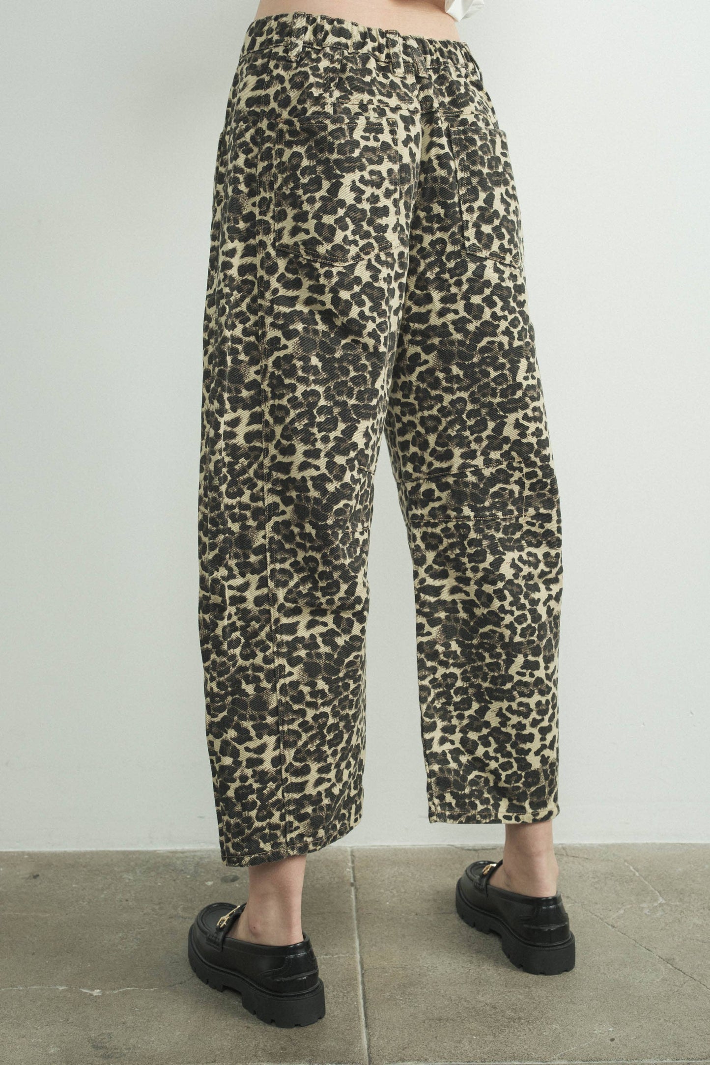 ANIMAL LOUCHY RELAX FIT DENIM ANIMAL PRINT PANTS