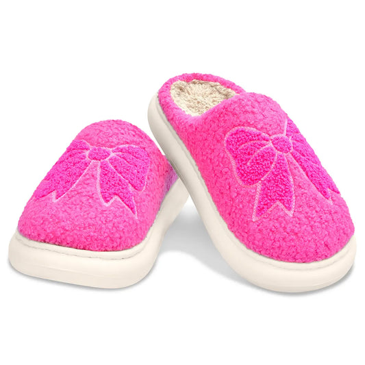 Pink Cozy Bows Slippers - Iscream