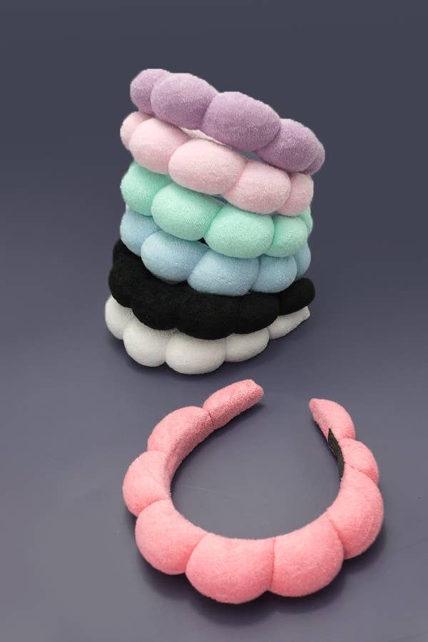 SPA SPONGE TERRY TOWEL SCALLOPED HEADBAND