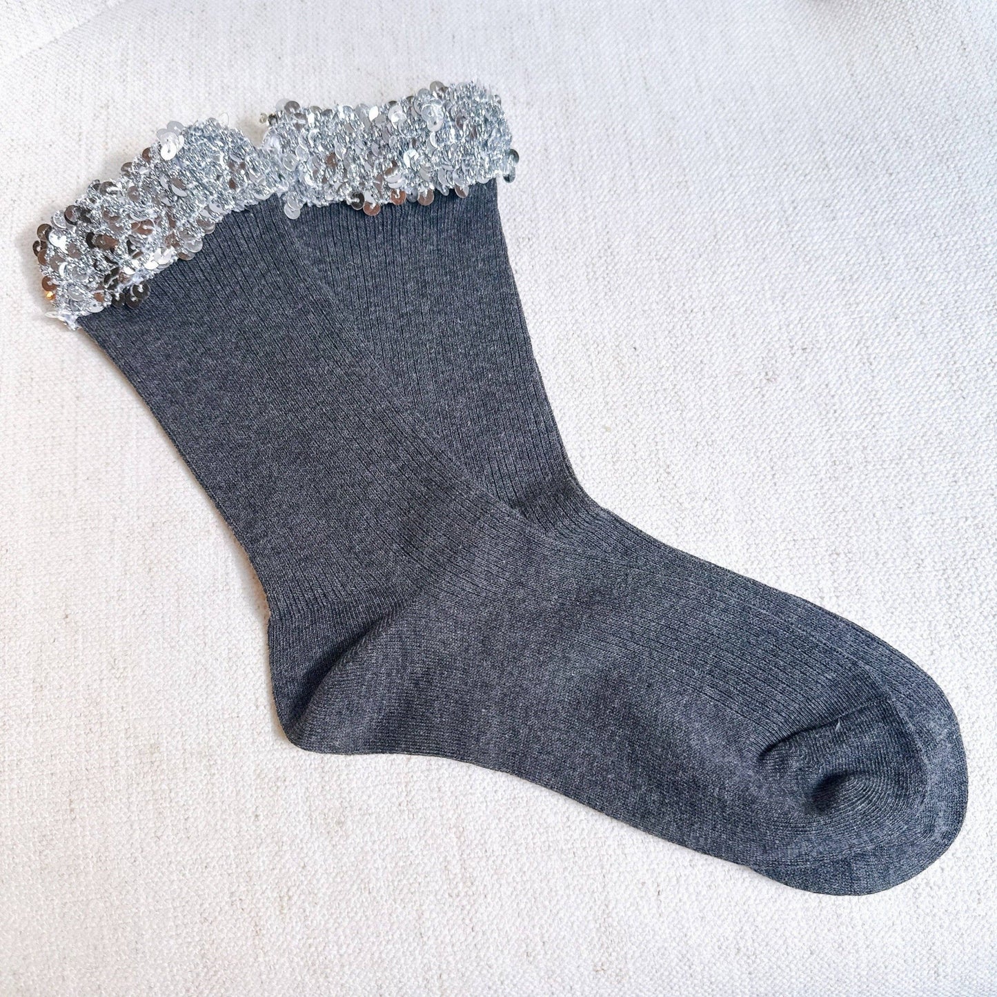 Sequin Chic Shine Top Socks