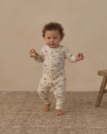 Ski Town Organic Cotton Long John Pajama Set | Rylee + Cru